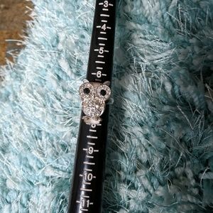 Size 7 Cute and Sparkly Owl Ring